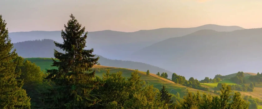 sunrise over the mountains