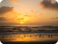 sunset over the ocean