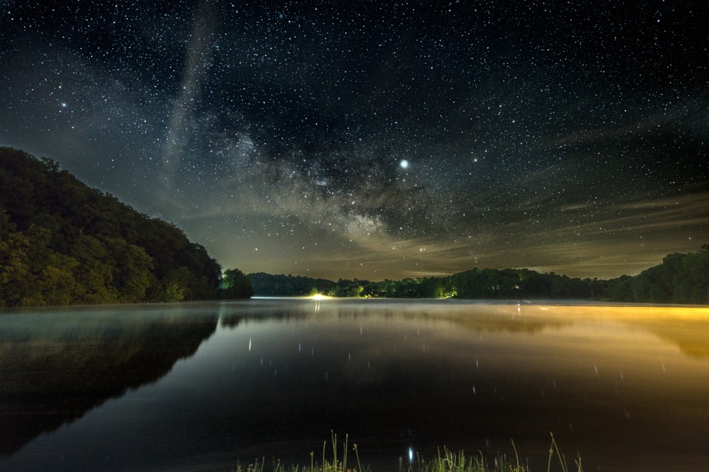 night view Hocking Hills Trails
