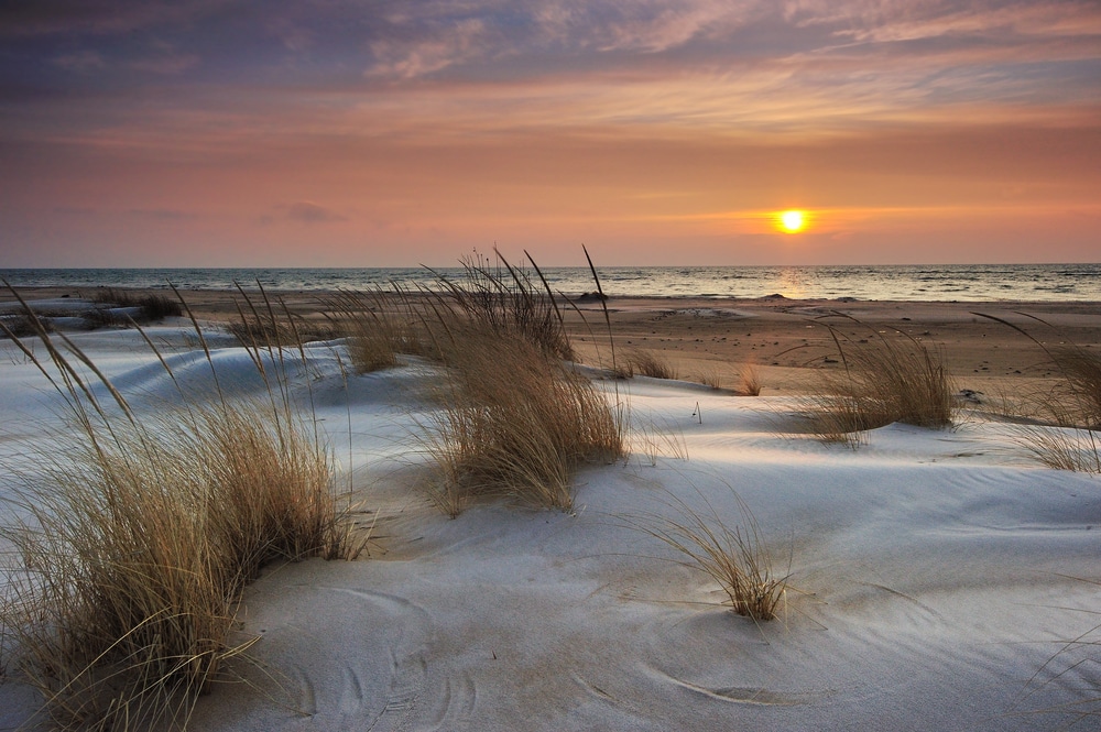 A sunset at the best Lake Huron Beaches Near Oscoda