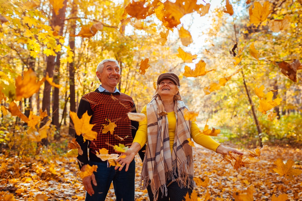 A couple having fun during romantic getaways in West Virginia