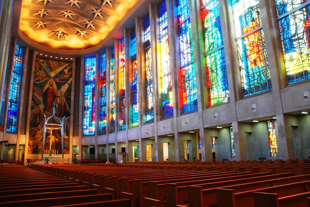 Beautiful stained glass in a church - one of the best things to do in Hartford CT
